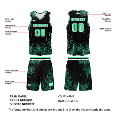 Custom Fluorescent Green Basketball Jersey Uniform Suit Printed Your Logo Name Number enthsush