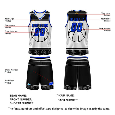 Custom Black Blue Basketball Jersey Uniform Suit Printed Your Logo Name Number enthsush
