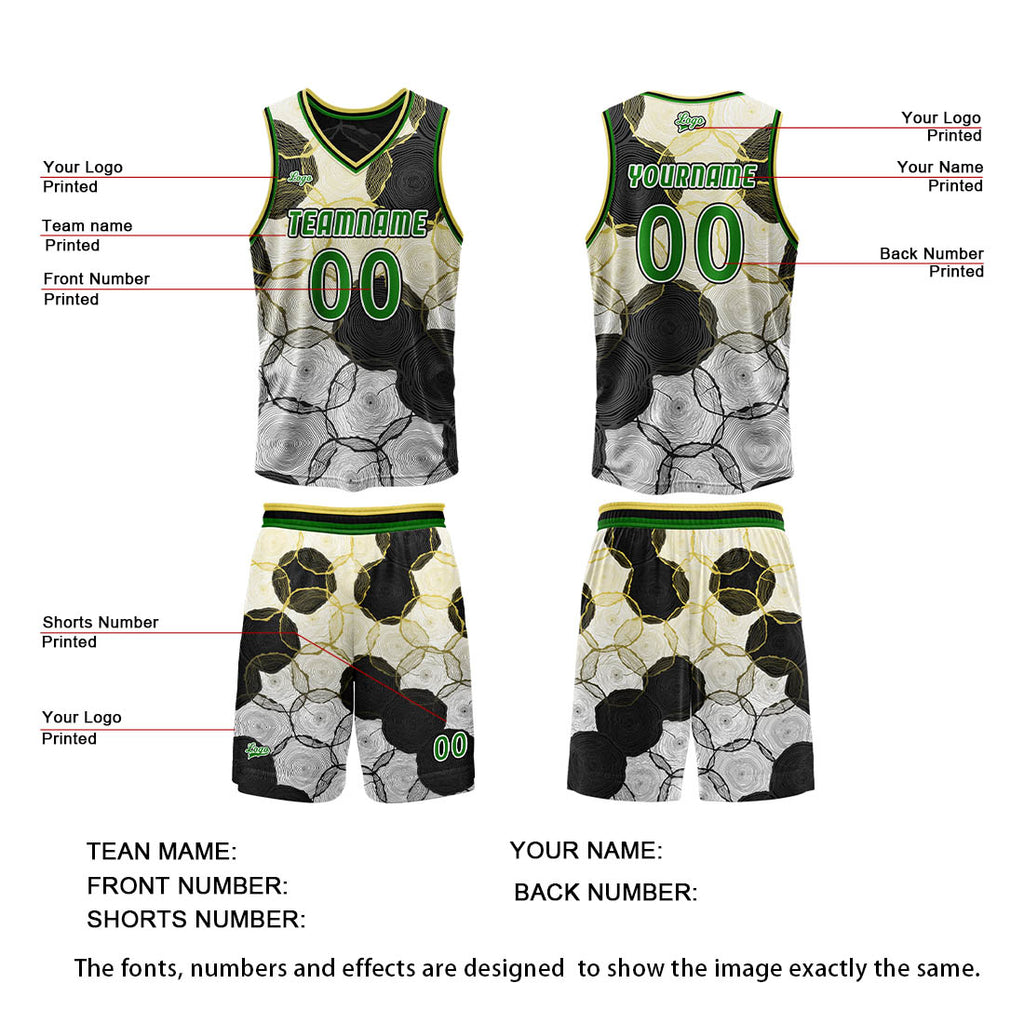 Custom Black Yellow Reversible Basketball Suit for Adults and Kids Personalized Jersey enthsush