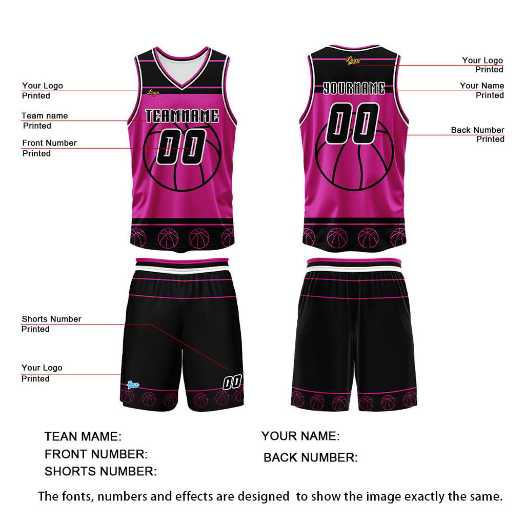 Custom White Rose Basketball Jersey Uniform Suit Printed Your Logo Name Number enthsush