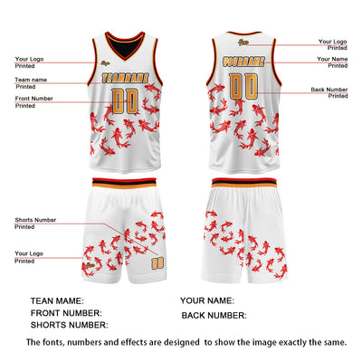 Custom Black White Reversible Basketball Suit for Adults and Kids Personalized Jersey enthsush