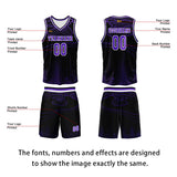 Custom Purple Basketball Jersey Uniform Suit Printed Your Logo Name Number