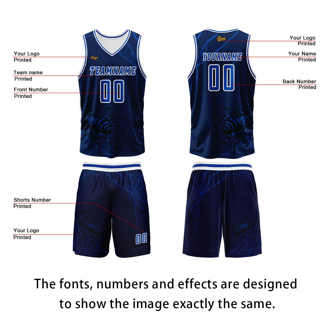 Custom Azure Basketball Jersey Uniform Suit Printed Your Logo Name Number enthsush