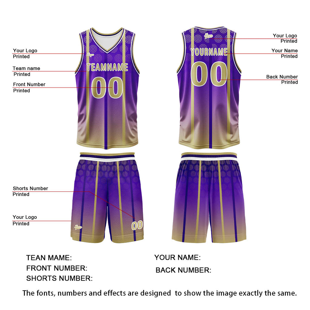 Custom Purple Basketball Jersey Uniform Suit Printed Your Logo Name Number enthsush