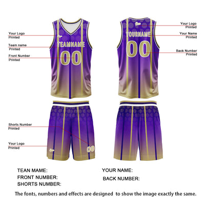 Custom Purple Basketball Jersey Uniform Suit Printed Your Logo Name Number enthsush