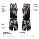 Custom Black Gray Reversible Basketball Suit for Adults and Kids Personalized Jersey