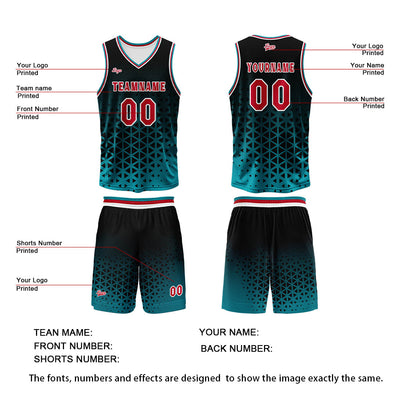 Custom Green Red Basketball Jersey Uniform Suit Printed Your Logo Name Number enthsush