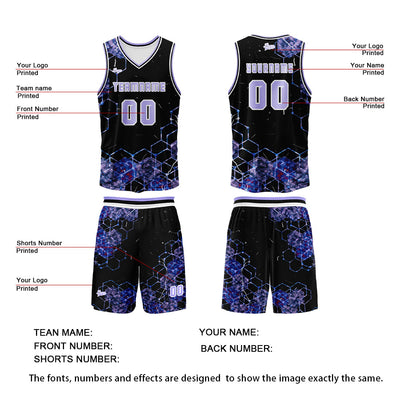 Custom Purple Basketball Jersey Uniform Suit Printed Your Logo Name Number enthsush