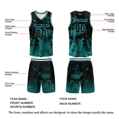 Custom Verdant Reversible Basketball Suit for Adults and Kids Personalized Jersey enthsush