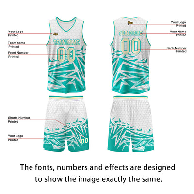 Custom Blue Beige Basketball Jersey Uniform Suit Printed Your Logo Name Number enthsush