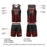 Custom Red Basketball Jersey Uniform Suit Printed Your Logo Name Number