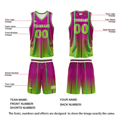 Custom Purple Green Basketball Jersey Uniform Suit Printed Your Logo Name Number enthsush
