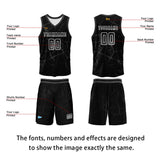 Custom Black Ash Basketball Jersey Uniform Suit Printed Your Logo Name Number