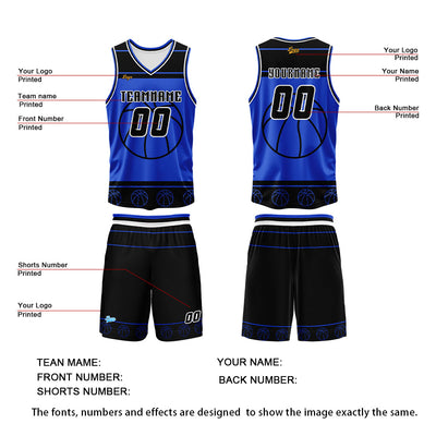 Custom White Blue Basketball Jersey Uniform Suit Printed Your Logo Name Number enthsush