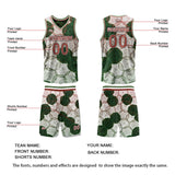 Custom Green Red Reversible Basketball Suit for Adults and Kids Personalized Jersey