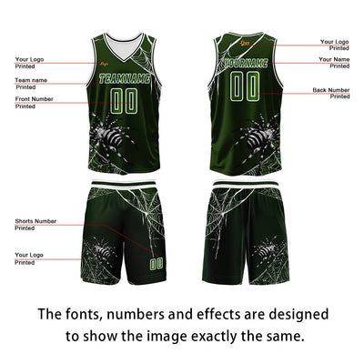 Custom Olive Green Basketball Jersey Uniform Suit Printed Your Logo Name Number enthsush