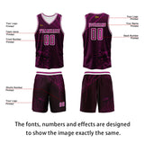 Custom Rose Purple Basketball Jersey Uniform Suit Printed Your Logo Name Number