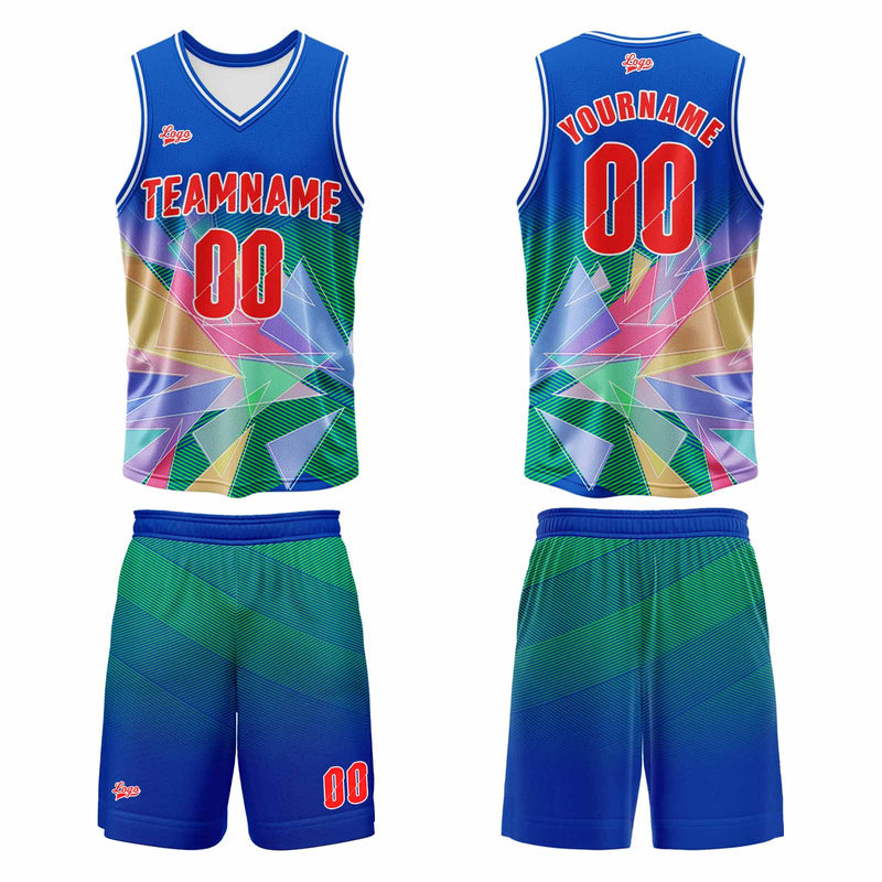Custom Blue Basketball Jersey Uniform Suit Printed Your Logo Name Number