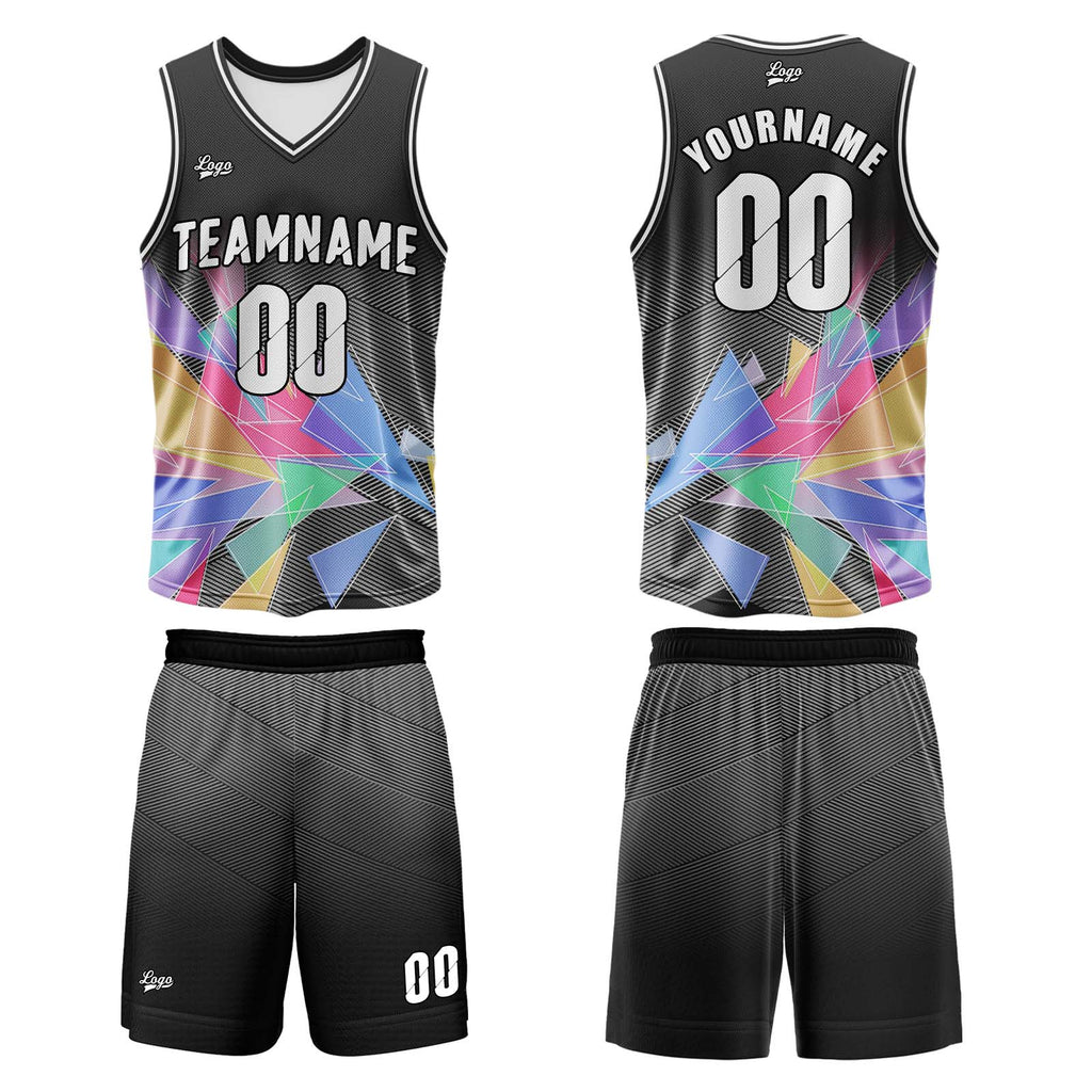 Custom Black Basketball Jersey Uniform Suit Printed Your Logo Name Number enthsush