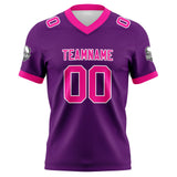 Custom Purple Pink Football Jersey Personalized Football Shirts for Men Women  Printed Team Name Number Logo