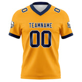 Custom Yellow Blue Football Jersey Personalized Football Shirts for Men Women  Printed Team Name Number Logo