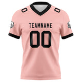 Custom Pink Black Football Jersey Personalized Football Shirts for Men Women  Printed Team Name Number Logo