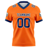 Custom Orange Blue Football Jersey Personalized Football Shirts for Men Women  Printed Team Name Number Logo