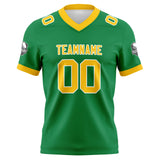 Custom Green Yellow Football Jersey Personalized Football Shirts for Men Women  Printed Team Name Number Logo