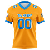 Custom Orange Blue Football Jersey Personalized Football Shirts for Men Women  Printed Team Name Number Logo