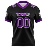 Custom Black Purple Football Jersey Personalized Football Shirts for Men Women  Printed Team Name Number Logo