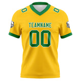 Custom Yellow Green Football Jersey Personalized Football Shirts for Men Women  Printed Team Name Number Logo