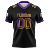 Custom Black Purple Football Jersey Personalized Football Shirts for Men Women  Printed Team Name Number Logo