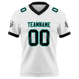 Custom White Black Football Jersey Personalized Football Shirts for Men Women  Printed Team Name Number Logo