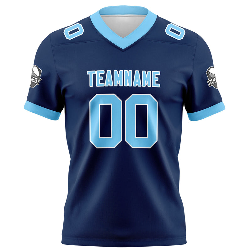 Custom Navy Blue Football Jersey Personalized Football Shirts for Men Women  Printed Team Name Number Logo