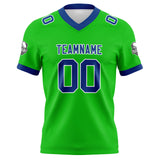 Custom Green Blue Football Jersey Personalized Football Shirts for Men Women  Printed Team Name Number Logo
