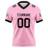 Custom Pink Black Football Jersey Personalized Football Shirts for Men Women  Printed Team Name Number Logo