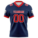 Custom Navy Red Football Jersey Personalized Football Shirts for Men Women  Printed Team Name Number Logo