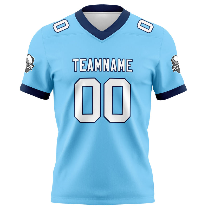 Custom Blue Navy Football Jersey Personalized Football Shirts for Men Women  Printed Team Name Number Logo