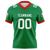 Custom Green White Football Jersey Personalized Football Shirts for Men Women  Printed Team Name Number Logo