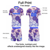 Custom White Blue Orange Jerseys for Men Women Personalized Soccer Uniforms for Adult and Kid