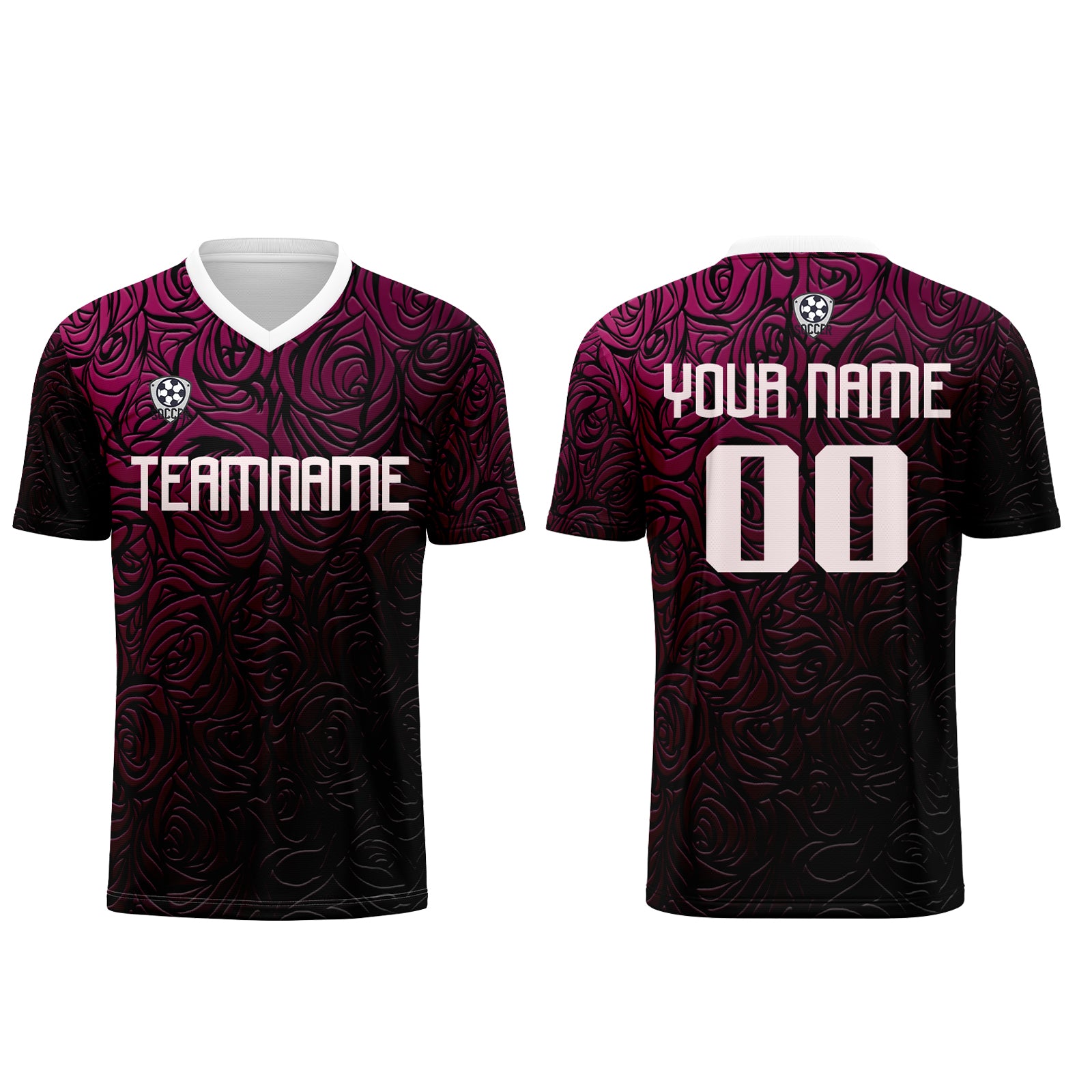 Custom Pink Silver Jerseys for Men Women Personalized Soccer Uniforms for Adult and Kid enthsush