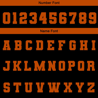 Custom Black Dark Orange Waterproof Varsity Jackets Personalized Stitched Name Number Logo to Letterman Jackets enthsush