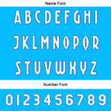 Custom Blue Football Jersey Personalized Gradient Football Shirts for Men Printed Team Name Number Logo