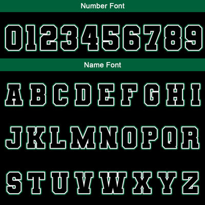 Custom Black White Green Waterproof Varsity Jackets Personalized Stitched Name Number Logo to Letterman Jackets enthsush