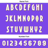 Custom Purple Yellow Football Jersey Personalized Gradient Football Shirts for Men Printed Team Name Number Logo