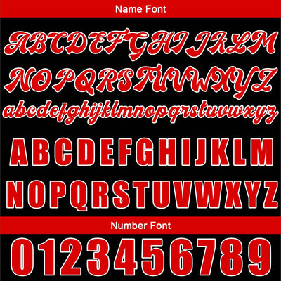 Custom Black Red Basketball Jersey Uniform Suit Printed Your Logo Name Number enthsush