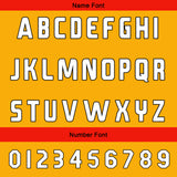 Custom Red Orange Reversible Football Jersey Personalized Gradient Football Shirts for Men Printed Team Name Number Logo