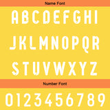 Custom Yellow Orange Reversible Football Jersey Personalized Gradient Football Shirts for Men Printed Team Name Number Logo