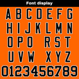 Custom Orange Black Football Jersey Personalized Football Shirts for Men Women  Printed Team Name Number Logo