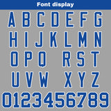 Custom Grey Blue Football Jersey Personalized Football Shirts for Men Women  Printed Team Name Number Logo